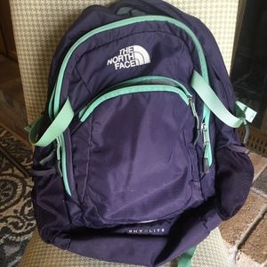 North Face purple backpack